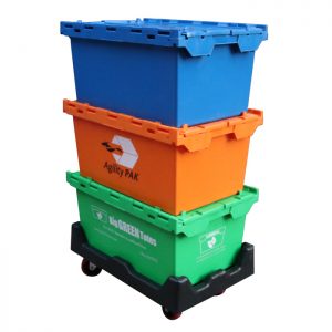 stackable plastic bins with lids